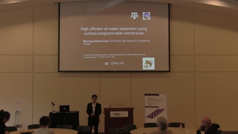 Thumbnail for Highly efficient oil-water separation using surface-programmable membranes - Minxiang Zeng