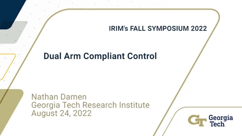 Thumbnail for entry Nathan Damen - Dual Arm Compliant Control
