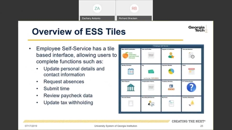 Thumbnail for Introduction to Employee Self-Service and Faculty Self-Service-- ESS Tiles Overview