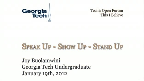 Thumbnail for Show Up - Speak Up - Stand Up - Joy Buolamwini