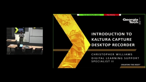 Thumbnail for entry Creating and Delivering Videos with Kaltura Personal Capture