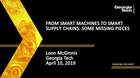 Thumbnail for From Smart Machines to Smart Supply Chains: Some Missing Pieces