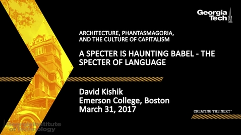 Thumbnail for A Specter is Haunting Babel - The Specter of Language - David Kishik