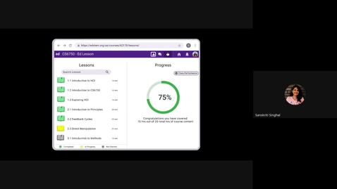 Thumbnail for ED Lesson Progress Tracking Improvement Video Prototype- HCI Fall 2024 Project 