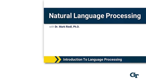 Thumbnail for entry Introduction to Natural Language Processing
