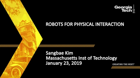 Thumbnail for entry Sangbae Kim - Robots for Physical Interaction