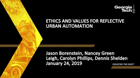 Thumbnail for entry Ethics &amp; Values for Reflective Urban Automation