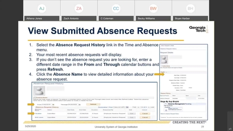 Thumbnail for Introduction To Employee Self Service -- Leave in ESS: Absence Requests