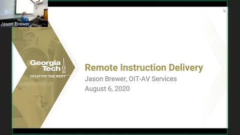 Thumbnail for GT Remote Instruction AV Overview
