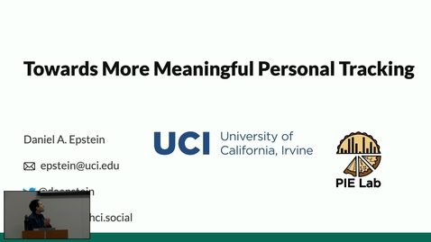 Thumbnail for Daniel Epstein — Towards More Meaningful Personal Tracking
