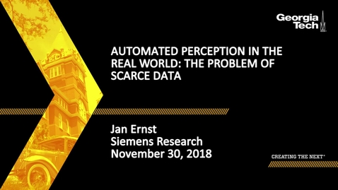 Thumbnail for entry Jan Ernst - Automated Perception in the Real World: The Problem of Scarce Data