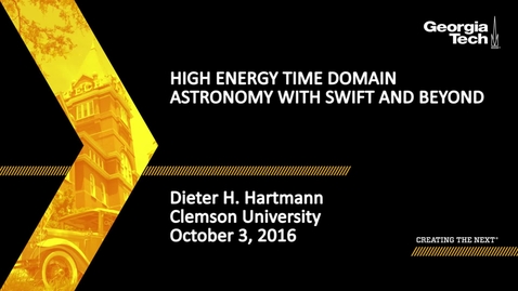 Thumbnail for High Energy Time Domain Astronomy with Swift and Beyond - Dieter H. Hartmann