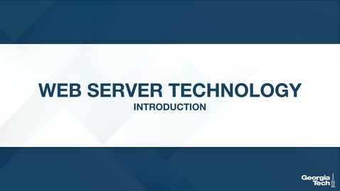 Thumbnail for entry Web Server Technology: Introduction