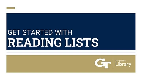 Thumbnail for Get Started with Reading Lists