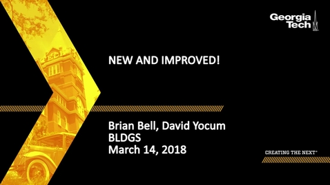 Thumbnail for entry New and Improved! - Brian Bell, David Yocum