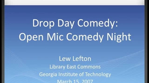 Thumbnail for Lew Lefton - Drop Day Comedy - Open Mic Comedy Night