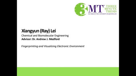Thumbnail for Xiangyun Lei - Fingerprinting and Visualizing Electronic Environment