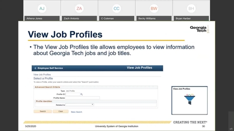 Thumbnail for Introduction To Employee Self Service -- ESS Tiles: View Job Profiles and Recruiting Self Service