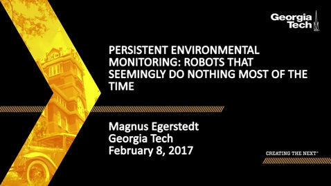 Thumbnail for Persistent Environmental Monitoring: Robots that Seemingly Do Nothing Most of the Time - Magnus Egerstedt