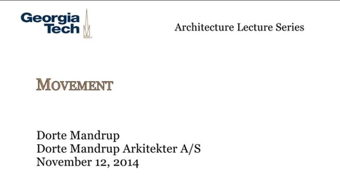 Thumbnail for Movement? - Dorte Mandrup