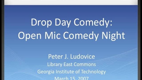 Thumbnail for entry Pete Ludovice - Drop Day Comedy - Open Mic Comedy Night