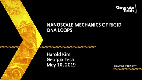 Thumbnail for Harold Kim - Nanoscale mechanics of rigid DNA loops