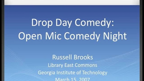 Thumbnail for entry Russell Brooks - Drop Day Comedy - Open Mic Comedy Night