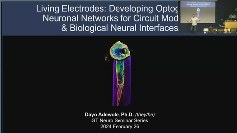 Thumbnail for entry Oladayo Adewole - Living Electrodes: Developing Optogenetic Neuronal Networks for Circuit Modeling &amp; Biological Neural Interfaces