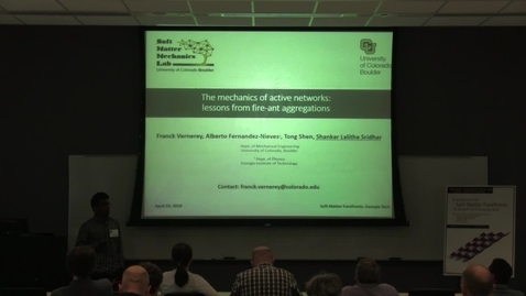 Thumbnail for Mechanics of Active Networks – Lessons from Fire Ant Aggregations - Shankar Lalitha Sridhar