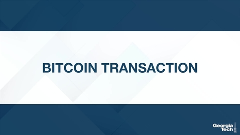 Thumbnail for entry Bitcoin Transaction