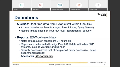 Thumbnail for entry OneUSG Connect (Special Topics Q &amp; A Reports &amp; Queries)- 09/16/2020