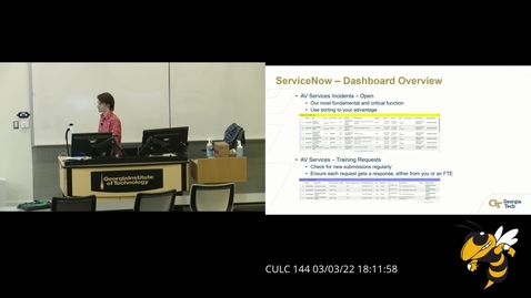Thumbnail for AV Services - ServiceNOW Training