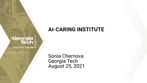 Thumbnail for entry Sonia Chernova - AI-CARING Institute