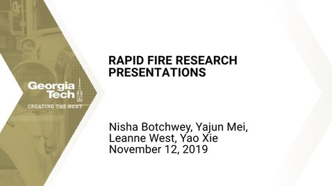 Thumbnail for entry Health Systems: The Next Generation 2019 - Rapid Fire Research Presentations