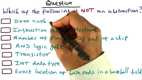 Thumbnail for CS6210_ud198_L01a_Which is Not an Abstraction _QUES