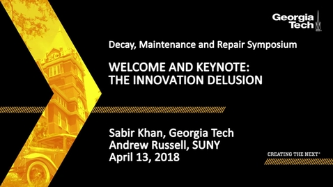 Thumbnail for entry Decay, Maintenance and Repair Symposium - Sabir Khan, Andrew Russell