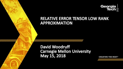 Relative Error Tensor Low Rank Approximation David - 
