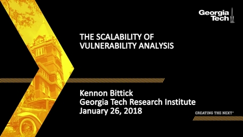 Thumbnail for  Kennon Bittick - The Scalability of Vulnerability Analysis