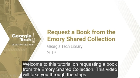 Thumbnail for entry How to request books from Emory's collections