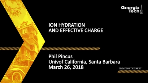 Thumbnail for Ion Hydration and Effective Charge - Phil Pincus