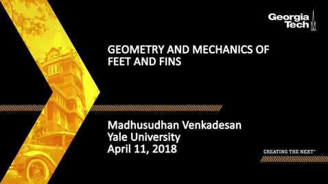 Thumbnail for Geometry and Mechanics of Feet and Fins - Madhusudhan Venkadesan