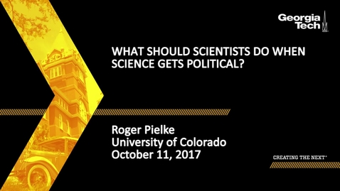 Thumbnail for entry What Should Scientists Do When Science Gets Political? - Roger Pielke