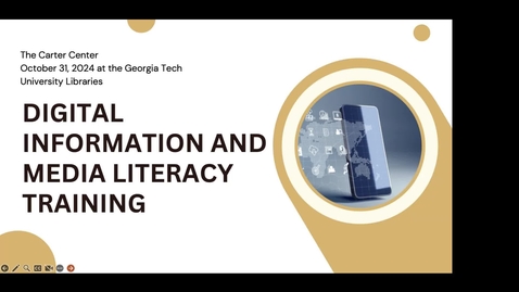 Thumbnail for Carter Center Media Literacy Training