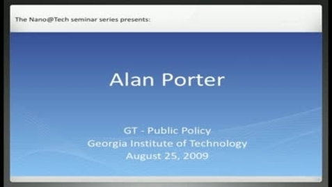 Thumbnail for How Interdisciplinary is Nano? - Alan Porter