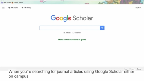 Thumbnail for entry How to add the Georgia Tech Library proxy link to Google Scholar (February 2019)