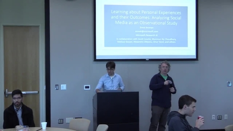 Thumbnail for Learning About Personal Experiences &amp; Their Outcomes: Analyzing Social Media as an Observational Study