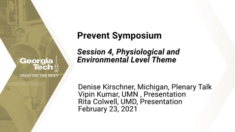 Thumbnail for entry Prevent Symposium - Session 4, Physiological and Environmental Level Theme