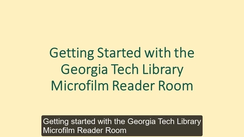 Thumbnail for How to use the microfilm reader