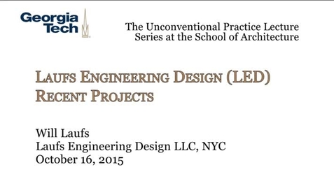 Thumbnail for entry Laufs Engineering Design (LED) ‐ Recent Projects - Will Laufs