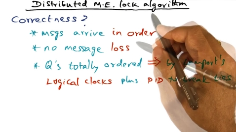 Thumbnail for CS6210_ud189_L05b_Distributed ME Lock Algorithm (cont)